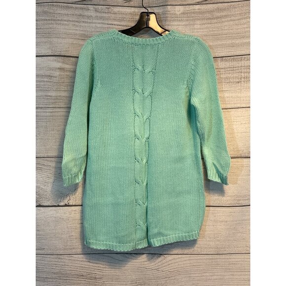 Forever21 Light Green Knit Sweater With Cable Detail Size M - Picture 3 of 4